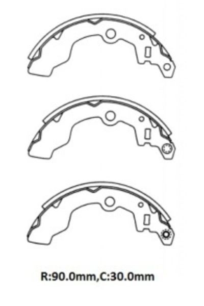 552-6360/suzukı Alto- 04/06; Arka Fren Pabucu (90x30)(daıwa) Uyumlu