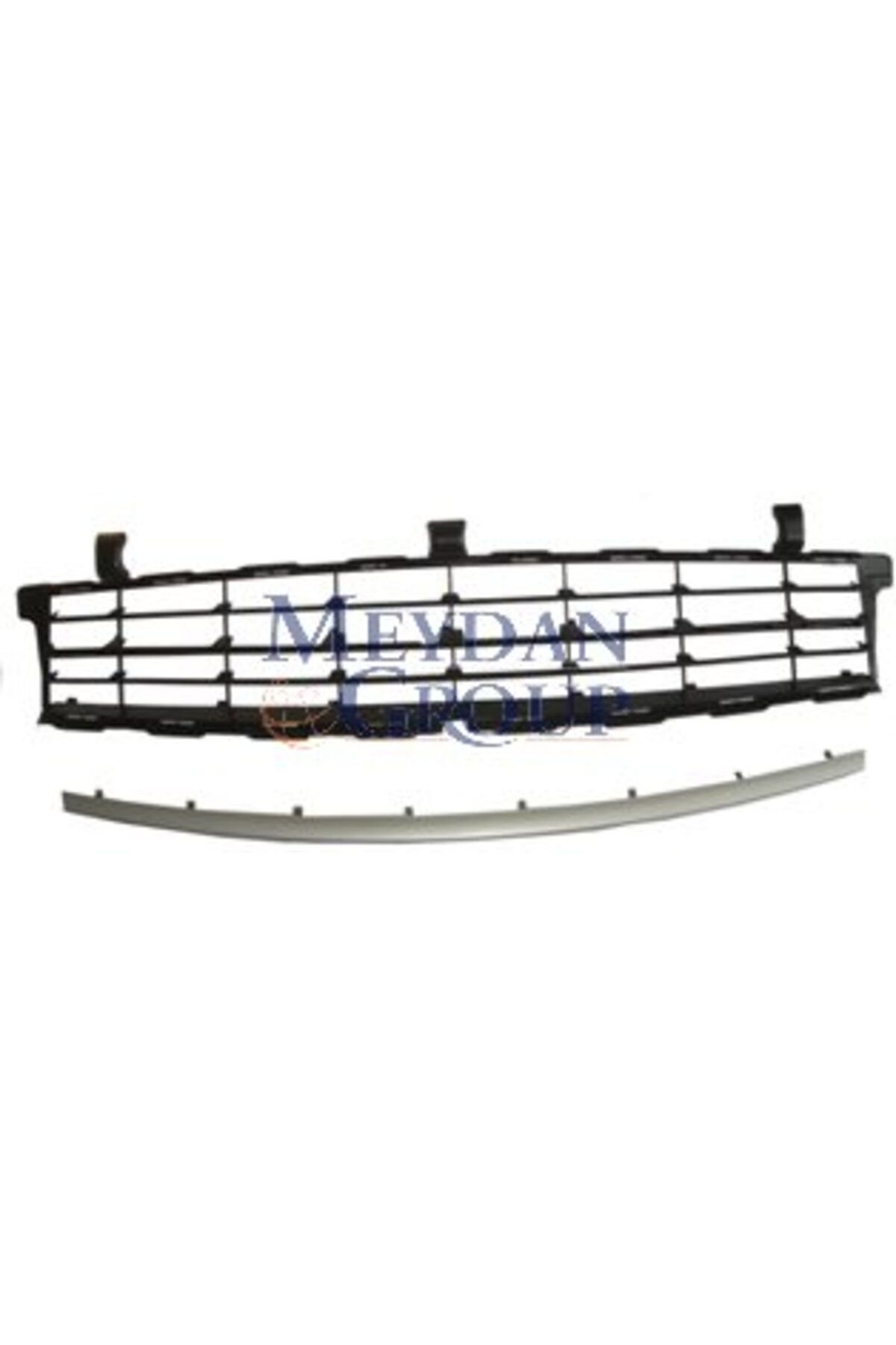 Renault Scenic 2 07/09 Ön Tampon Panjuru Orta Siyah (Dış Çıtası Gümüş Gri) 2parça (Tw)