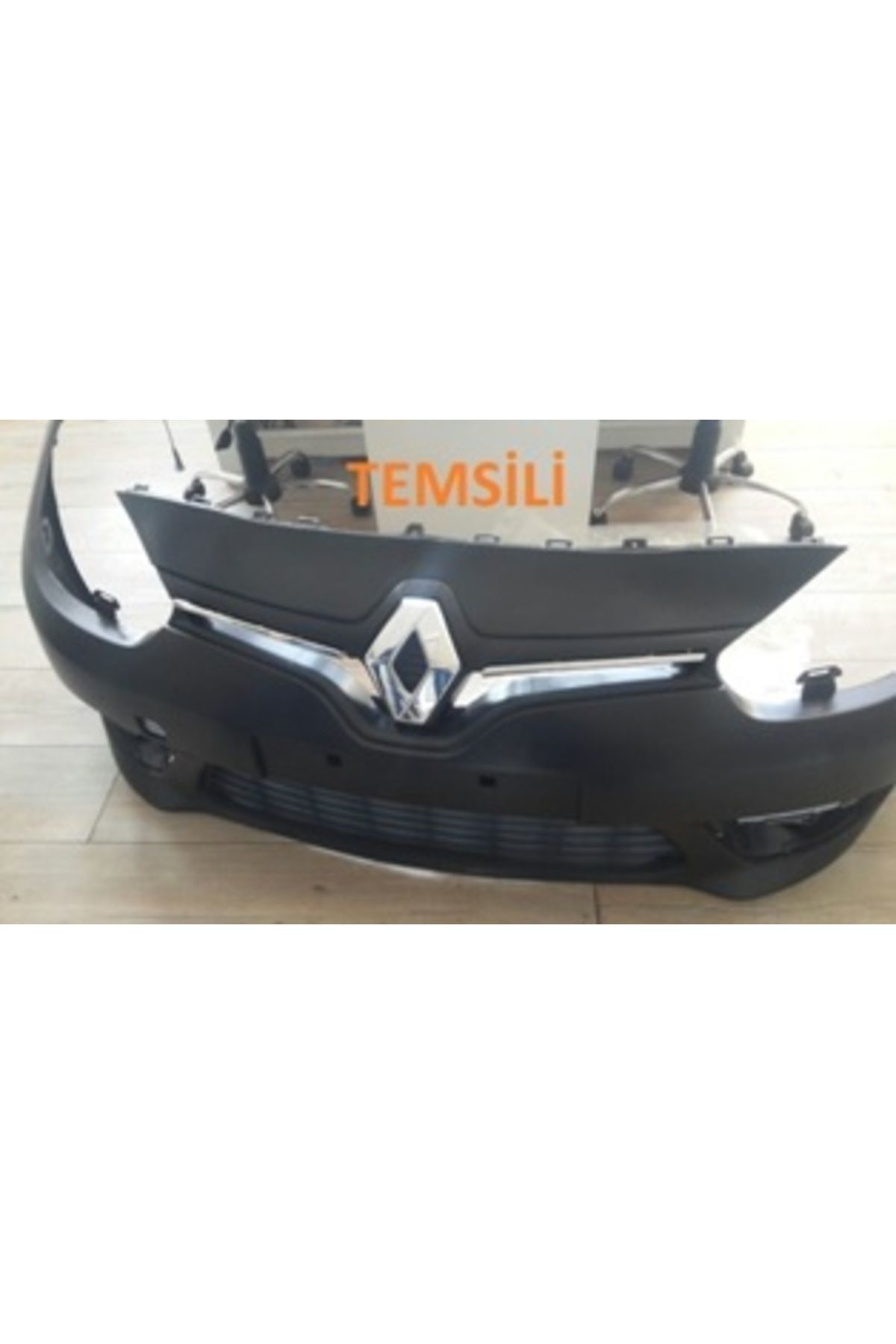 Renault Fluence 13/16 Ön Tampon Siyah (Kendinden Panjurlu/çıtasız Tampon Panjurlu Fpı)