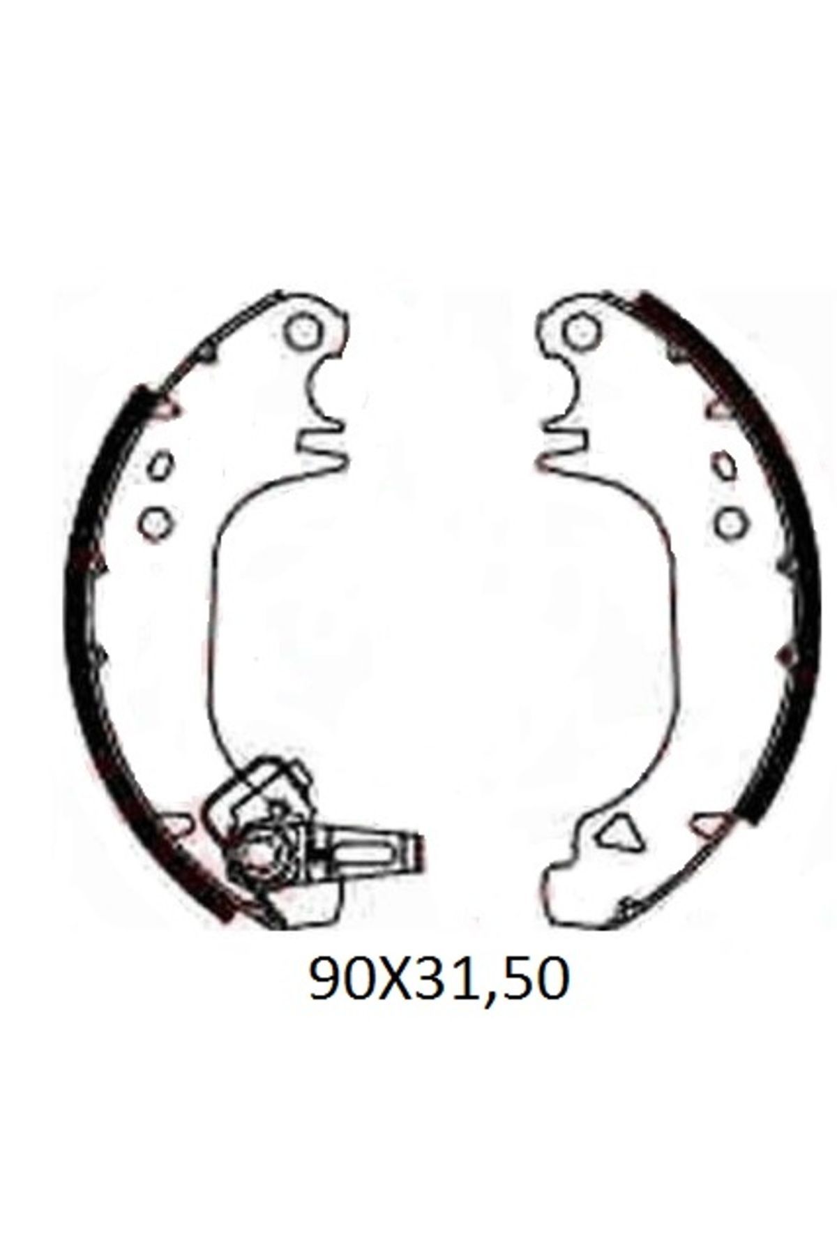 Parça A.PEUGEOT 205- 85/94; ARKA FREN PABUCU (90X31,50) (BRAMAX)