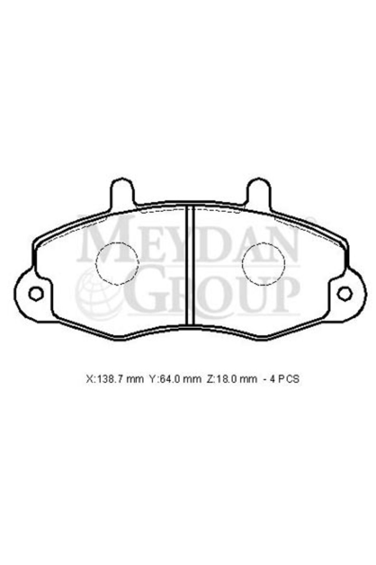 Ford Transit T12 93/96 Ön Fren Balatası T12 (Disk) (138,8x64x18)(bramax)